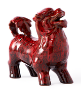 statue qilin red, Coral red, small