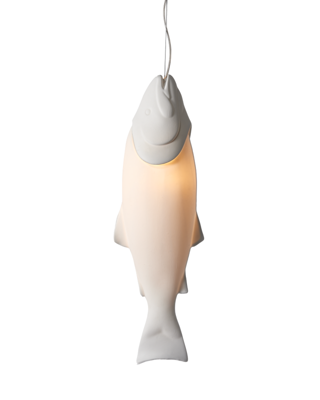 "Mykiss" Fish lamp, White, large
