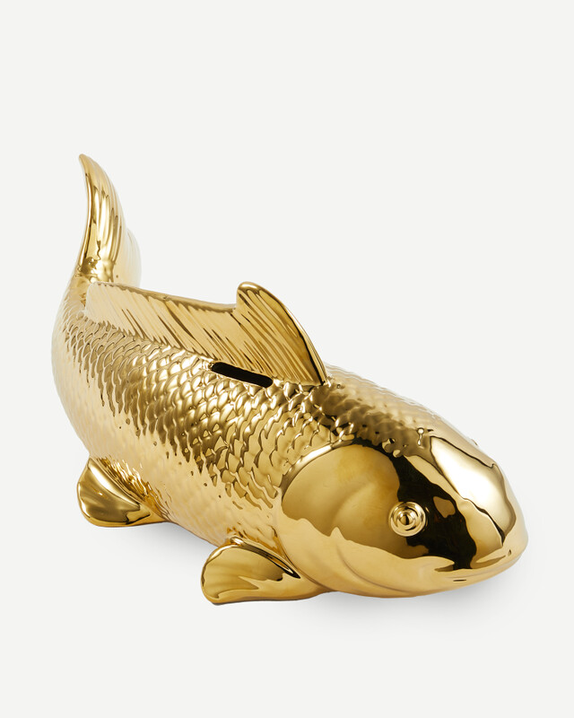 moneybox fish metallic, Gold, pdp