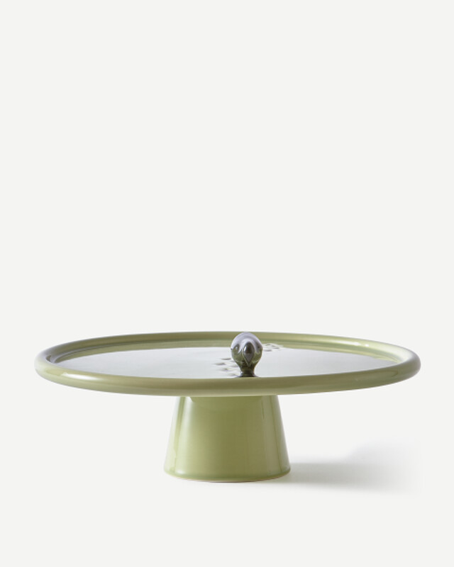 plate walking duck white/gold, Green grey, pdp