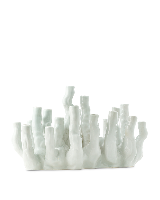 Vase coral reef white, White, large