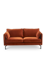 Sofa PPno.2 velvet gold, Rust red, small
