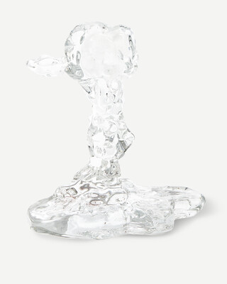 drip candle holder glass S, Transparant, medium