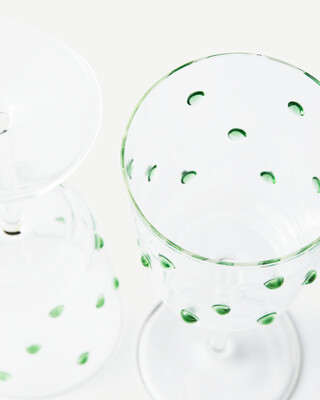 wineglass nob green set 2, Olive green, medium