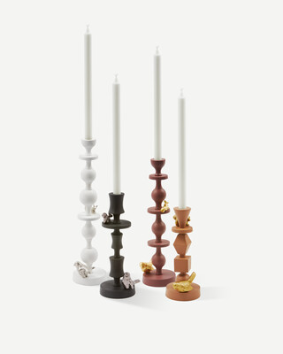 candle holder climbing pole black M, Black, medium