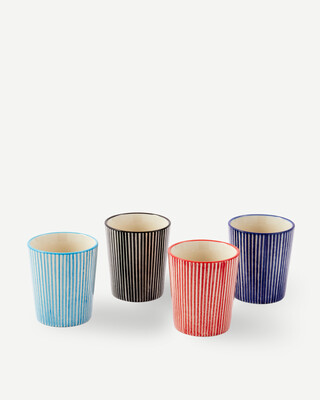 Marine Striped Coffee Cups