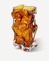 vase ice clear, Ochre, small