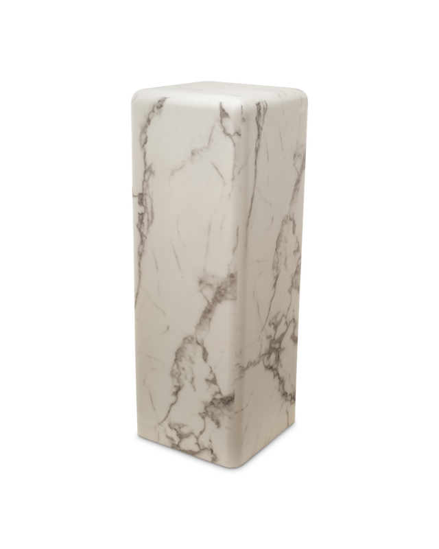 Pillar marble look brown L, White, large