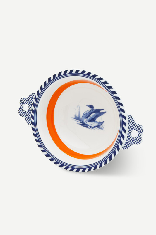 bowl bird patterned orange, Orange, pdp