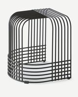 stool drop end white, black, small