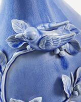 vase 3D birds orange, light blue, small