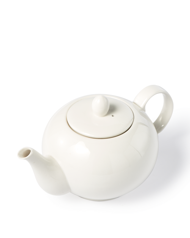 Undressed teapot, White, large
