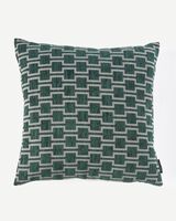 cushion geometric blue 45x45, Dark green, small