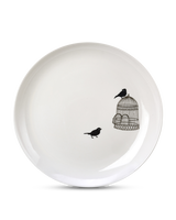 Side plate Freedom birds set 4, White, small