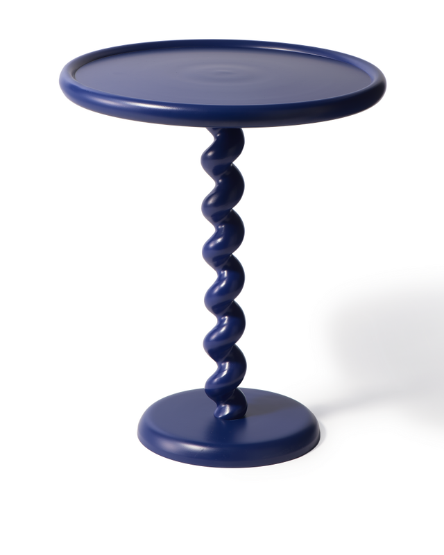 Side Table Twister Deep Blue, Teal Blue Side Tables