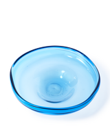 plate clear blue eye L, light blue, small