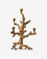 Candle holder apple tree gold, Gold, small