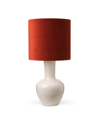 Lamp shade Ø55xH50cm velvet rust, Rust red, medium