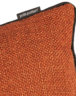 Cushion fabric smooth rust 50x50, Rust red, medium