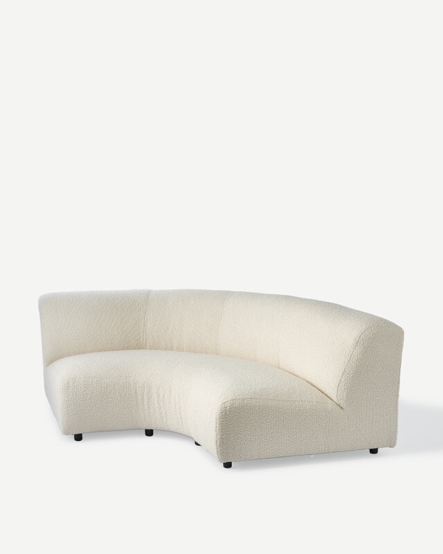 Shop A Round U Sofa Quarter Circle Boucle POLSPOTTEN