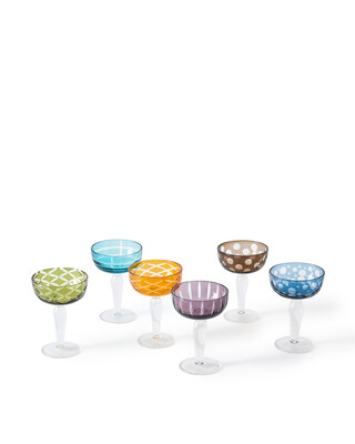 Multicolour Cuttings Coupe Champagneglazen