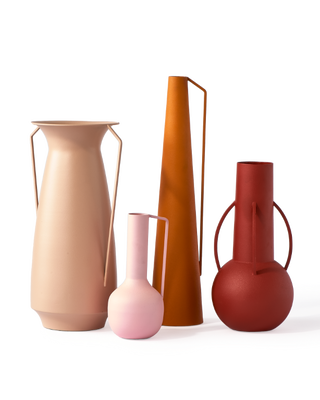 Vases Roman sunset set 4, Light pink, medium