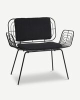Cushion Lounge chair Boston set2, Black, small