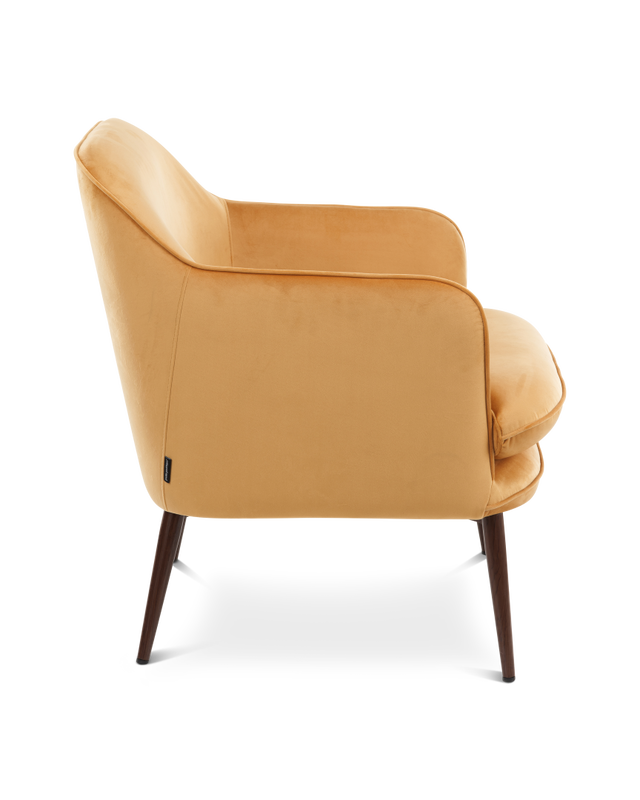 Fauteuil Charmy velvet gold, Gold, large