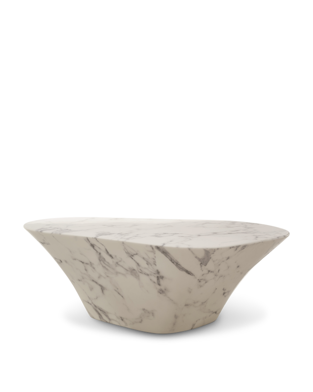 Shop Oval Marble Look Coffee Table POLSPOTTEN
