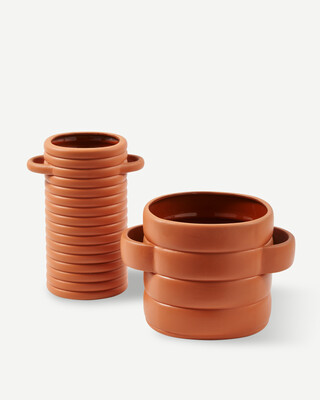 plant pot namobo M, Cognac, medium