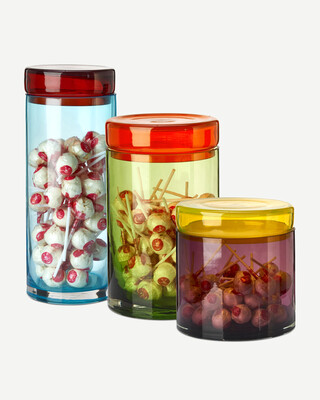 Caps & jars multi mix set 3, Multi-colour, medium