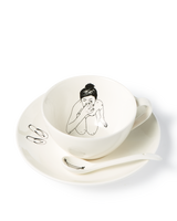 Undressed teaset set 4, White, small