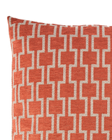 cushion geometric blue 45x45, Rust red, small