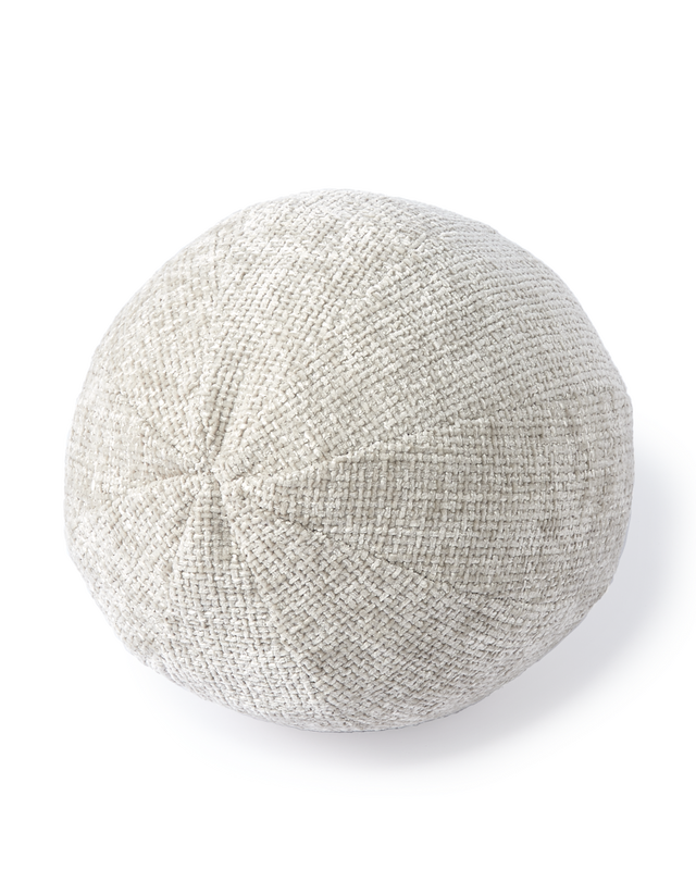 cushion ball ecru S, White, large