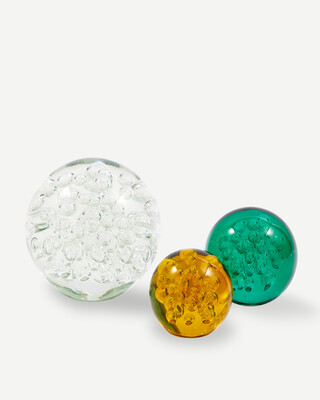 glass ball bubble clear L, Transparent, medium