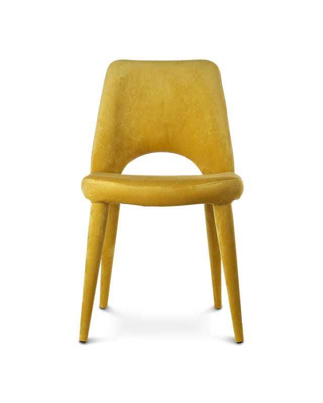 Chair Holy velvet beige, Yellow, large