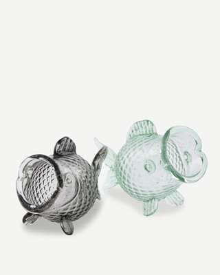 Jar fat fish green, Transparant, medium
