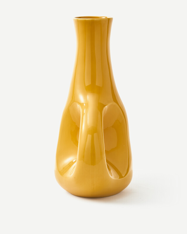 vase three ears yellow L / H50,5 cm, Yellow, pdp