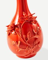 vase 3D birds orange, Orange, small