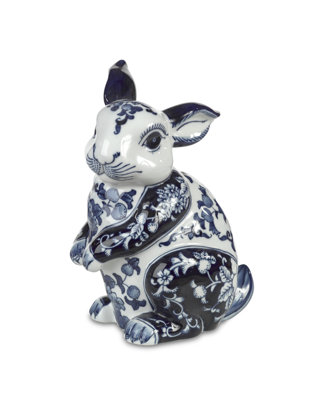 Piggy bank rabbit, Dark blue, large