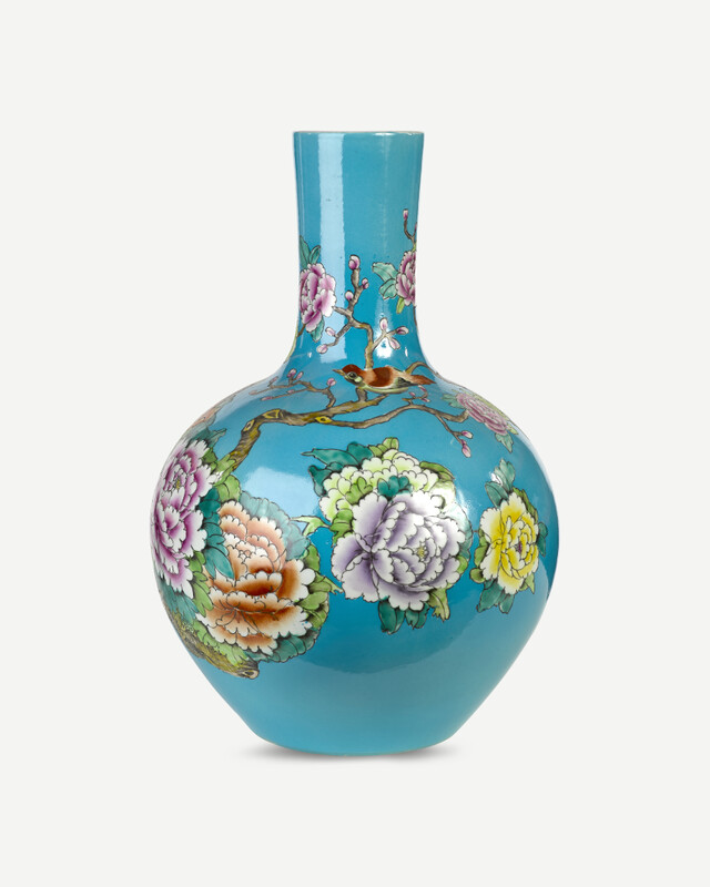 Ball body vase red, light blue, pdp