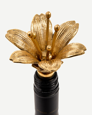 wine stopper lilly, Gold, medium
