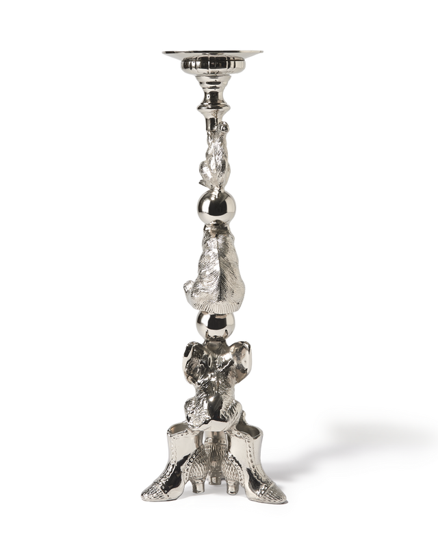 Animal candle stand, Silver, large