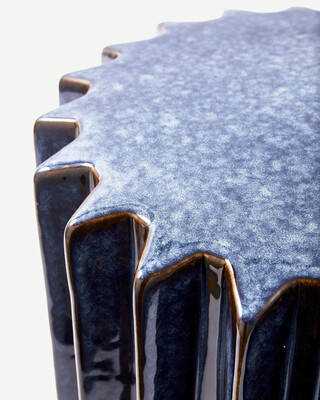 side table okra dark blue, Dark blue, medium