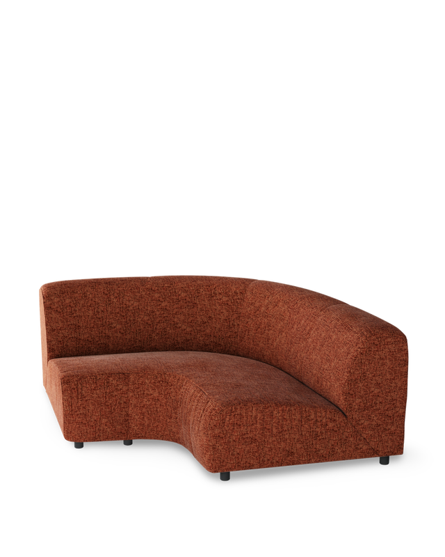 sofa a-round-u 1/4 circle rust, Rust red, large