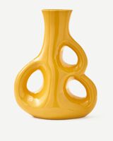 vase three ears yellow L / H50,5 cm, Yellow, small