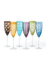 Champagne cuttings multicolour set 6, Multi-colour, small