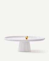 plate walking duck white/gold, Gold, small