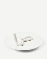 plate snake white, White, small