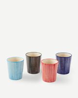 coffee cups marine striped set 4, Multi-colour, small